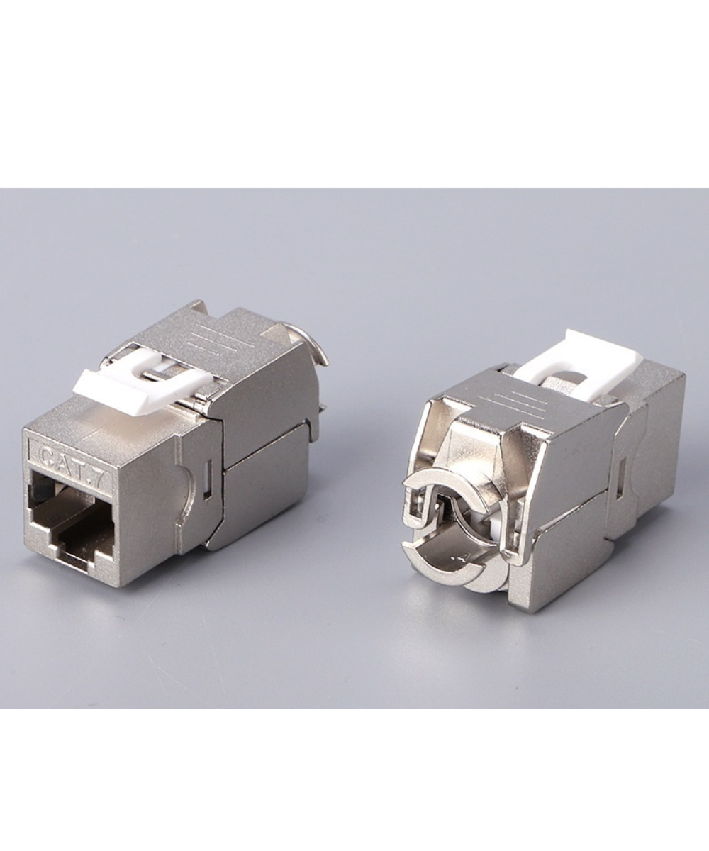 CAT7 Shielded Keystone Jack,Metallic(1) CAT7 Shielded Keystone Jack,Metallic